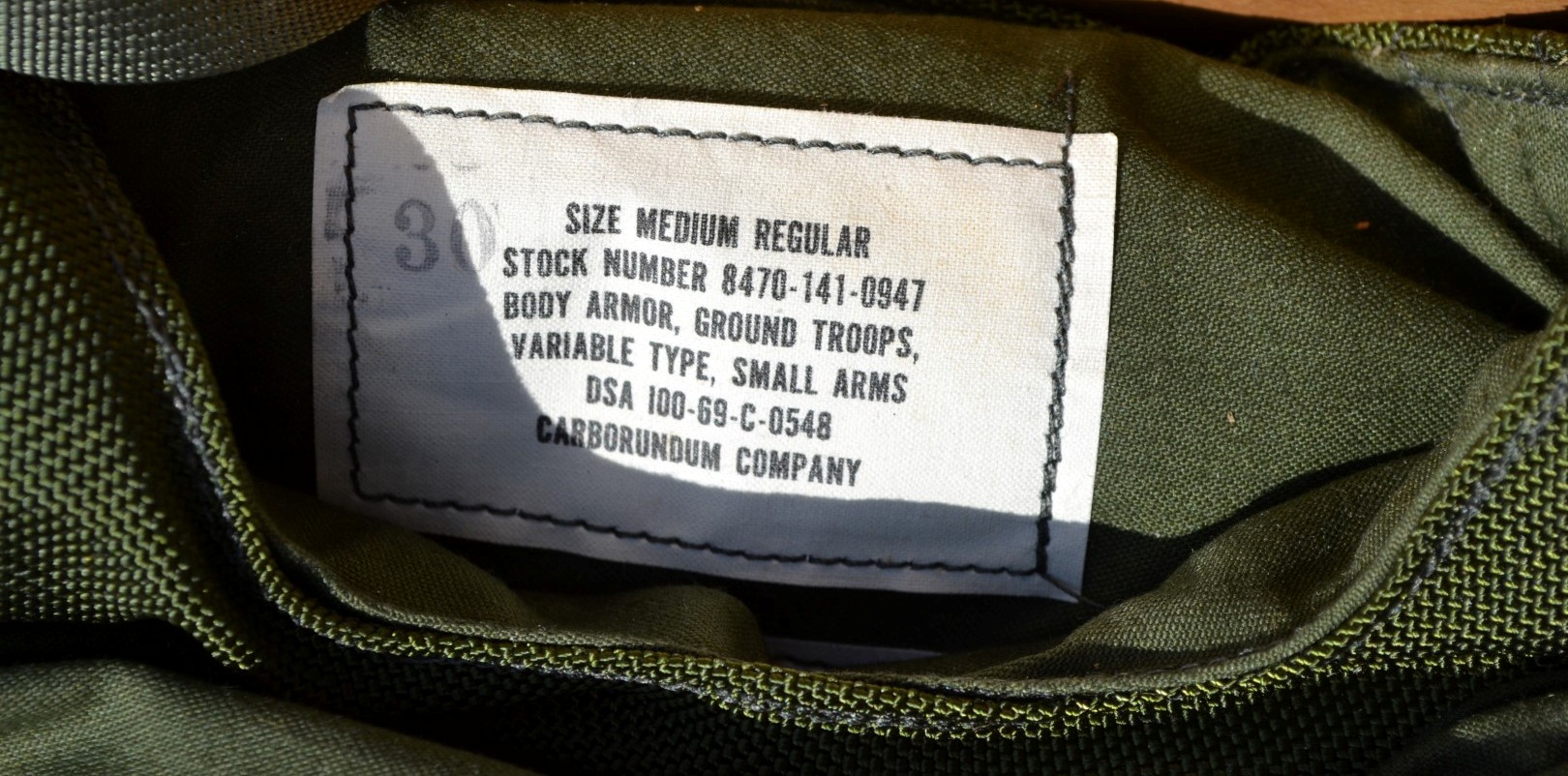 Vietnam War Natick Laboratories Body Armor Ground Troops Variable Type ...