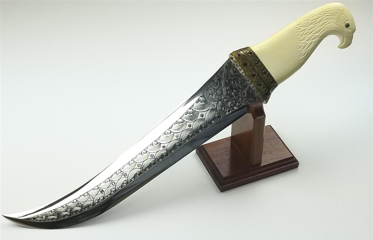Wade Chastain Ivory Eagle Exhibition Knife