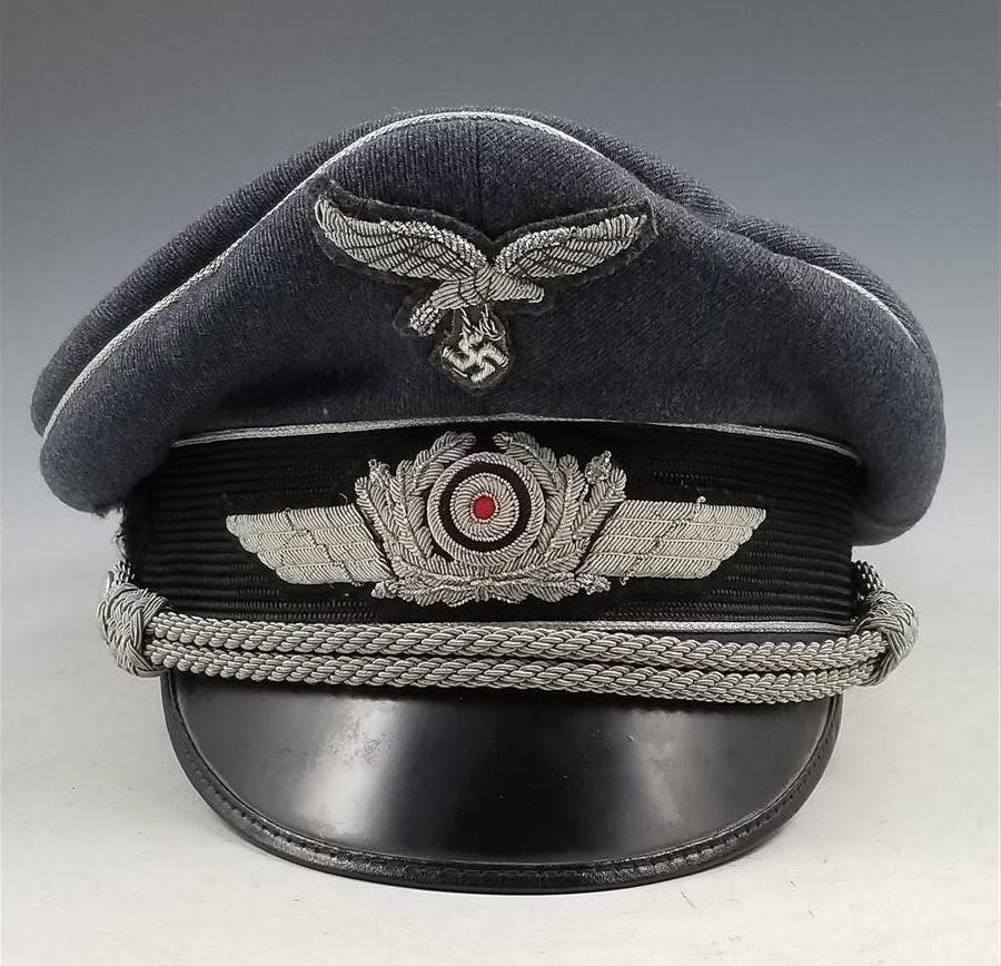 WWII German Luftwaffe Officer Shirmmutze Visor Cap