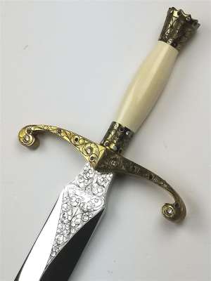 Wade Chastain Quo Vadis Domini Ivory Hilt Sword