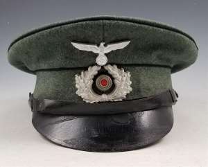 WWII German Army Pioneer NCO Visor cap