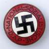NSDAP Membership Badge by "RZM M1/72" Buttonhole Version