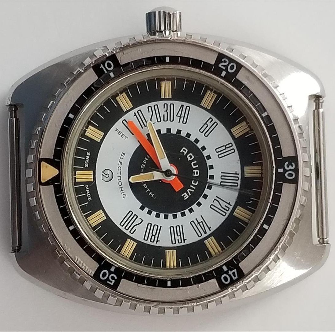 Vintage Aquadive Electronic Time-Depth Model 50 Divers Watch