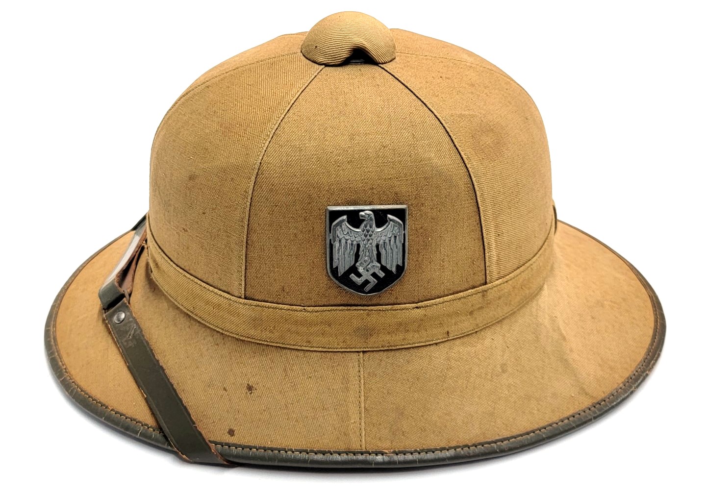 WWII German Army AFRIKA KORPS Canvas Sun Helmet