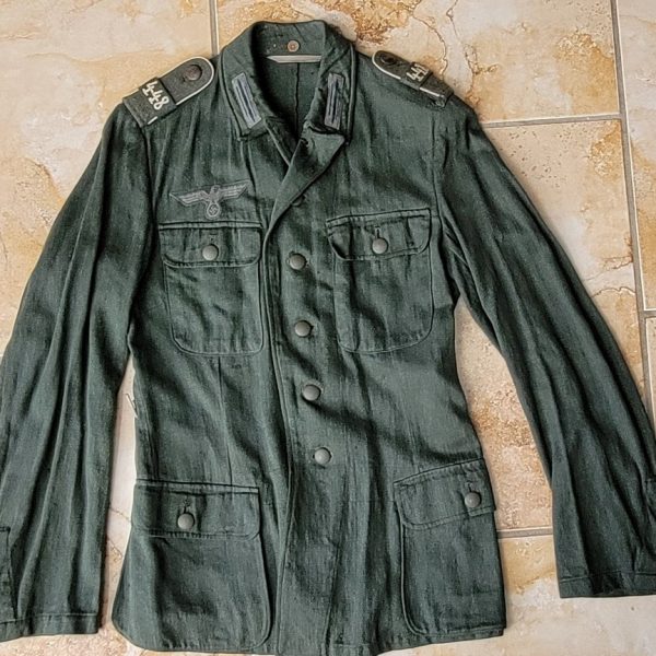 WWII German Army Green HBT Combat Tunic