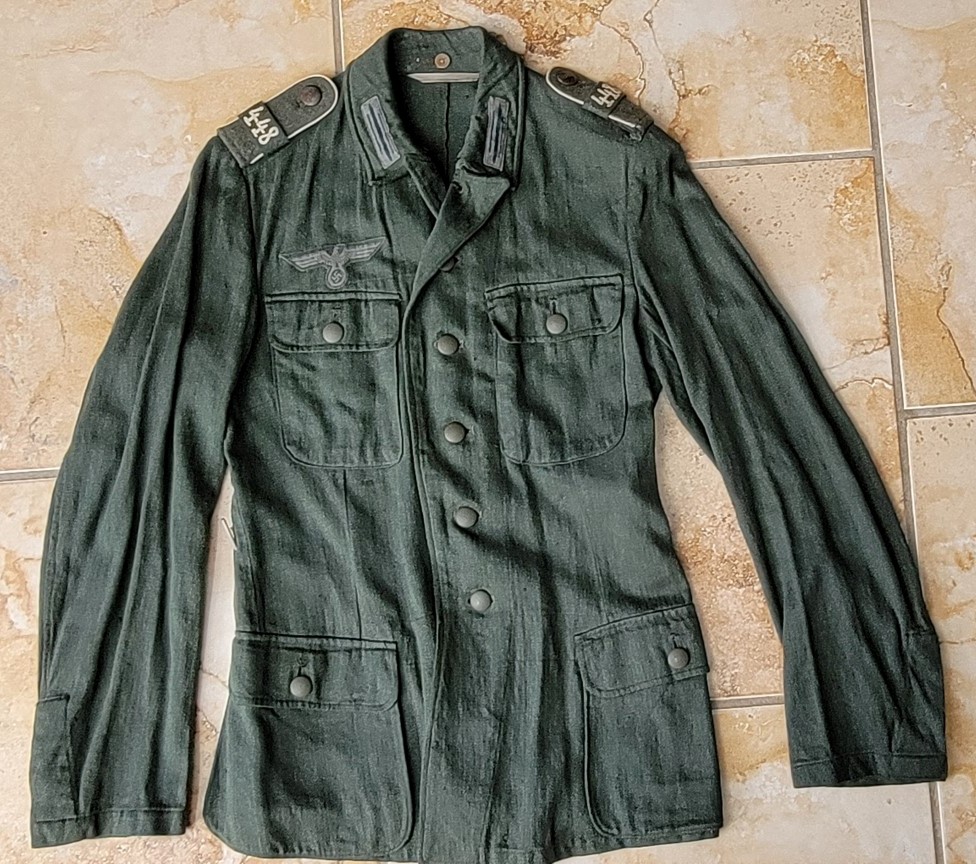 WWII German Army Green HBT Combat Tunic