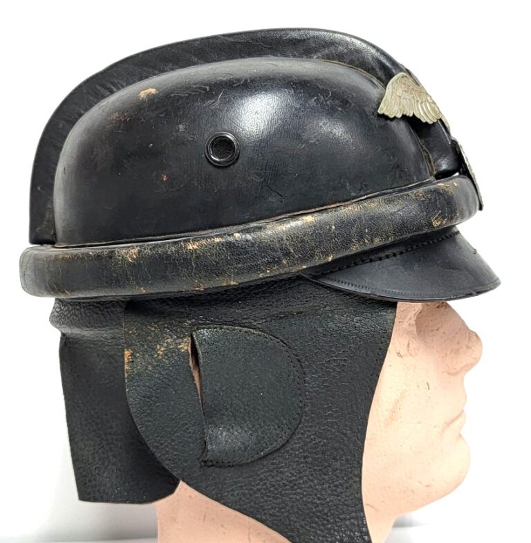WWII German 1st Pattern NSKK Crash Helmet, Named & Unit Marked Warpath