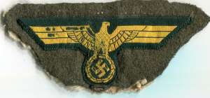 WWII German Tunic Removed Coast Artillery Eagle