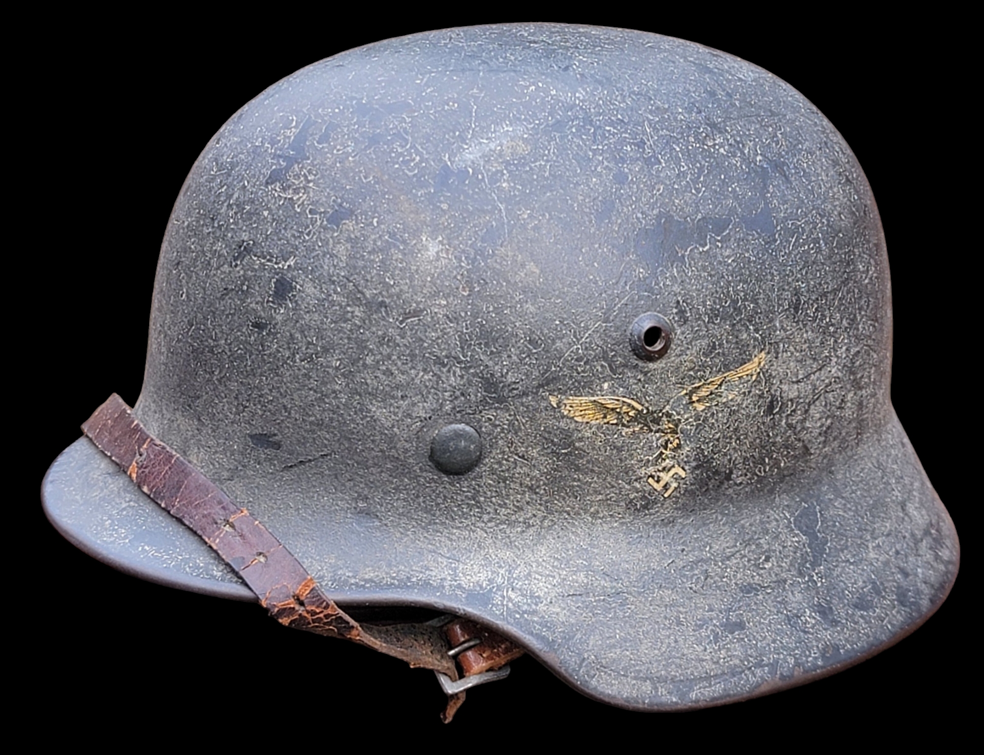WWII German Luftwaffe M35 DD Snow Camo Helmet