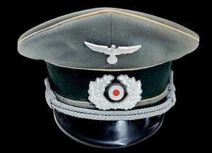 WWII German Army Heer Infantry Officer Visor