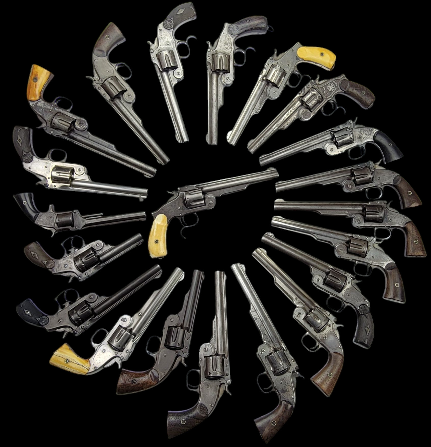 Antique Smith & Wesson Single Action Revolver Collection