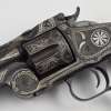 Antique SMITH & WESSON NEW MODEL NO. 3 RUSSIAN SILVER DAMASCENE .44 CAL. REVOLVER