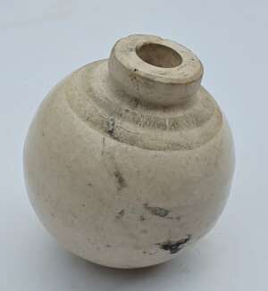Original WWII Japanese Imperial Army Type 4 Ceramic Hand Grenade (White Glaze) – Inert
